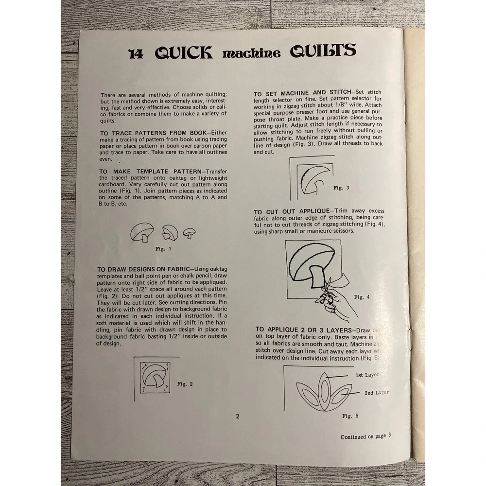 14‎ Quick Machine Quilts Stearns & Foster 1970s Vintage Pattern Book